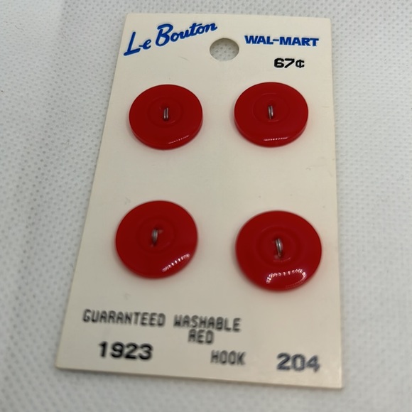 Buttons; vintage, red, pink, plastic, made in Japan and Thailand - Picture 2 of 6